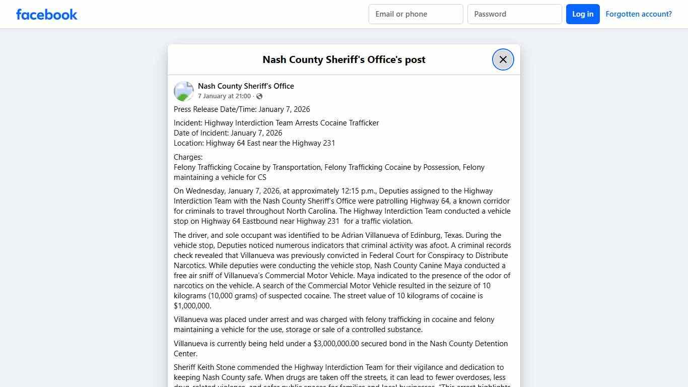 Press Release Date/Time:... - Nash County Sheriff's Office | Facebook